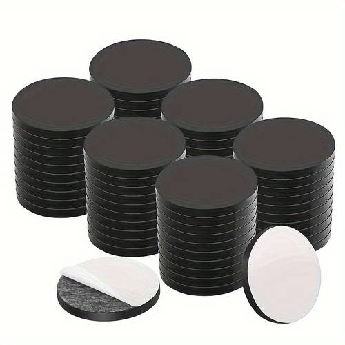 imagen del artículo 100 imanes redondos autoadhesivos - 50/100 piezas, pegatinas magnéticas flexibles para fotos y uso en , imanes para pizarra y pizarra negra con respaldo adhesivo, material metálico, de múltiples tamaños