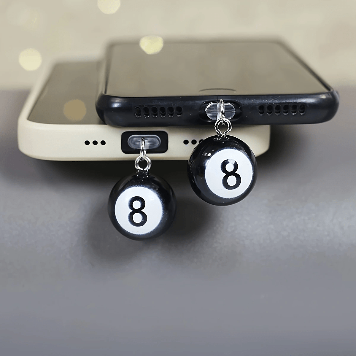 Bouchons Anti-poussière Lumineux Pour Port Type-C – 12 Pièces Avec Pendentifs étoiles Et Cœurs, Brillent Dans Le Noir