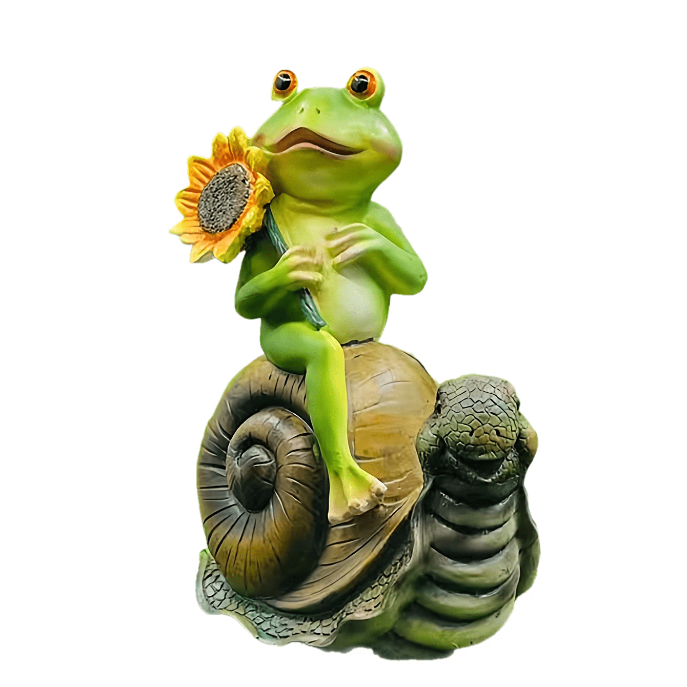 1pc Frog Sitting Snail Ornament
