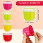 molde de pudín de plástico reutilizable con tapas para postres de copas de gelatina apilables para jalea, gelatina, helado y molde de natillas para hacer postres, y uso doméstico | ideal para de y creaciones de postres calidad