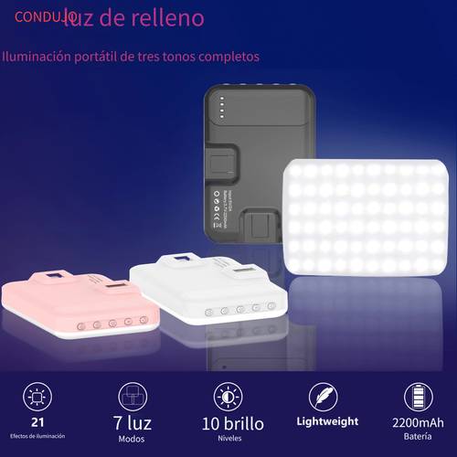 imagen del artículo luz para selfie y clip móvil para iphone, led recargable usb 2200mah, 3 ajustables, para teléfono, cámara, portátil, ipad, iluminación idealparaselfies, videoconferencias, , lucesportátiles, multimodoiluminaición, clip , construcciónligera, luzparacamarasmoviless, trabajadoresremotos, usuariosderedessociales
