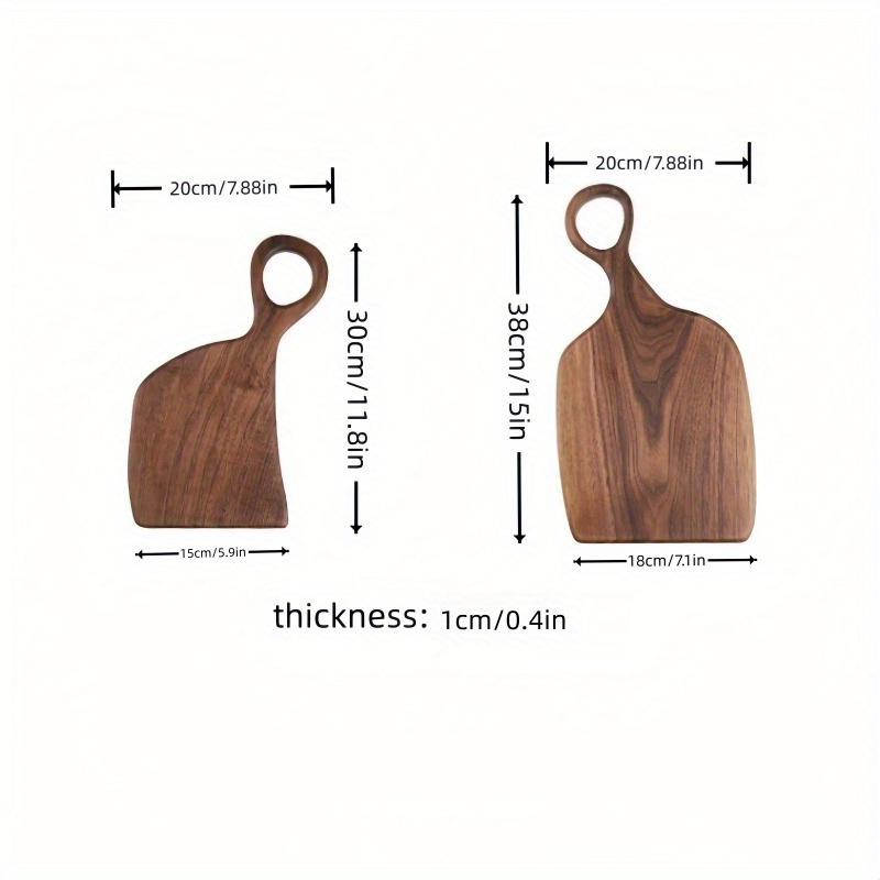 A Set of Two Walnut Slicing Boards-high Quality Hand-made Kitchen Slicing Boards, Used for Food Preparation, Food-safe Wood Materials, Very Suitable for Couples and Home Cooks