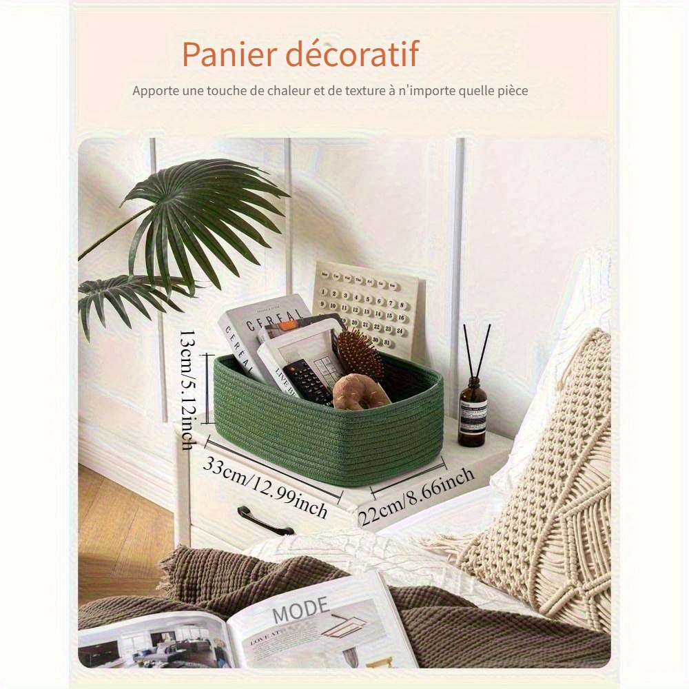 AMERTEER Panier De Rangement Ovale – Paniers Tissés Naturels Pour Rangement Panier Cadeau Panier à Jouets Vide Panier Doux Pour Bébé Pour Crèche Panier à Jouets Chat Chien Petit Panier Panier En