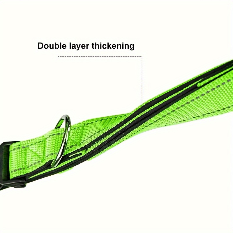 Customizable Reflective Nylon Dog Collar with Leash