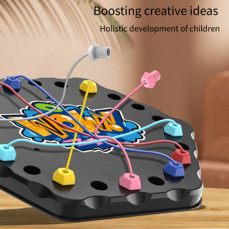 rope puzzle game colorful lawn   game for   and parties plastic educational toy set with multiple components outdoor game vibrant   durable plastic construction string gam details 1