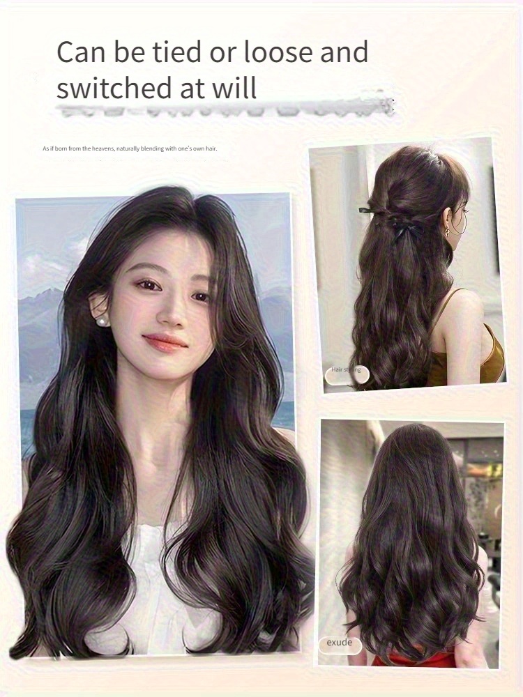 18 inch loose curly hair extensions for women invisible seamless volumizing clip ins natural   piece design for effortless length volume details 0