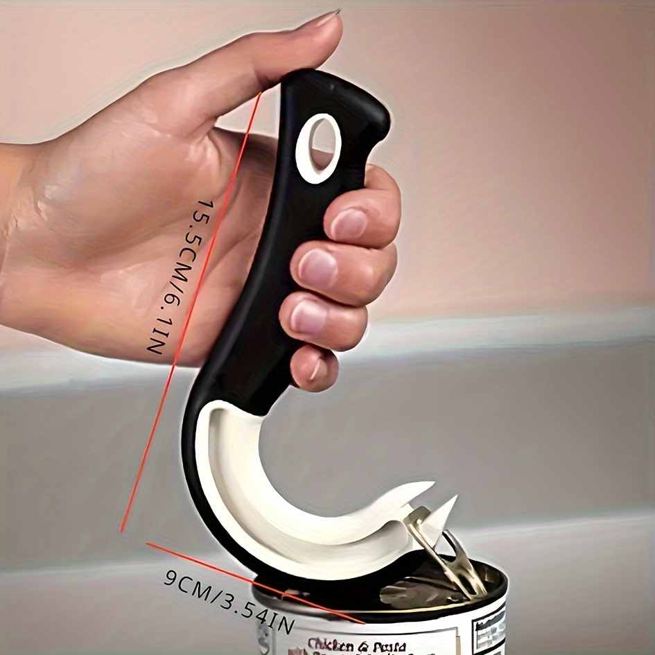 Easy-Grip Ergonomic Can Opener with Durable ABS Handle - Manual Kitchen Tool for Home, RV & Elderly Use, Safe Non-Slip Design, Ideal Christmas Gift for Everyone