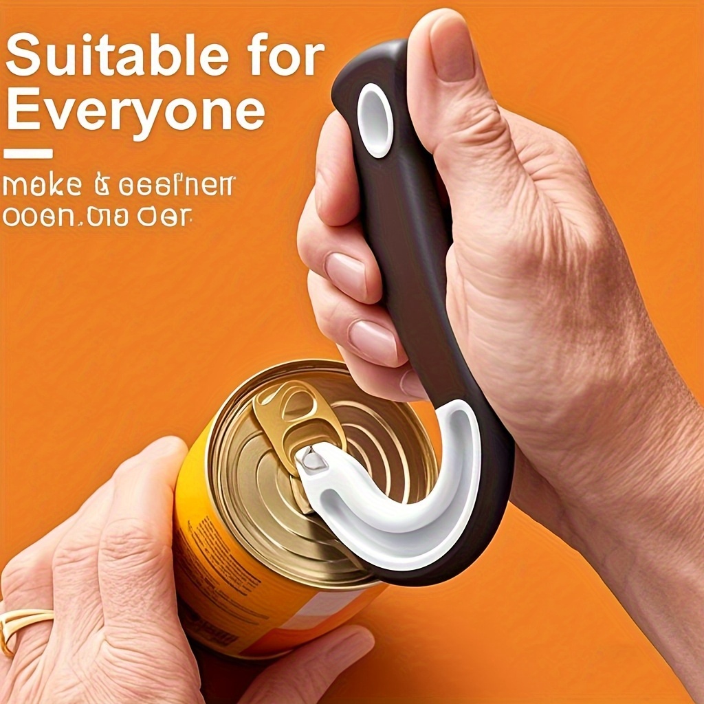 Easy-Grip Ergonomic Can Opener with Durable ABS Handle - Manual Kitchen Tool for Home, RV & Elderly Use, Safe Non-Slip Design, Ideal Christmas Gift for Everyone