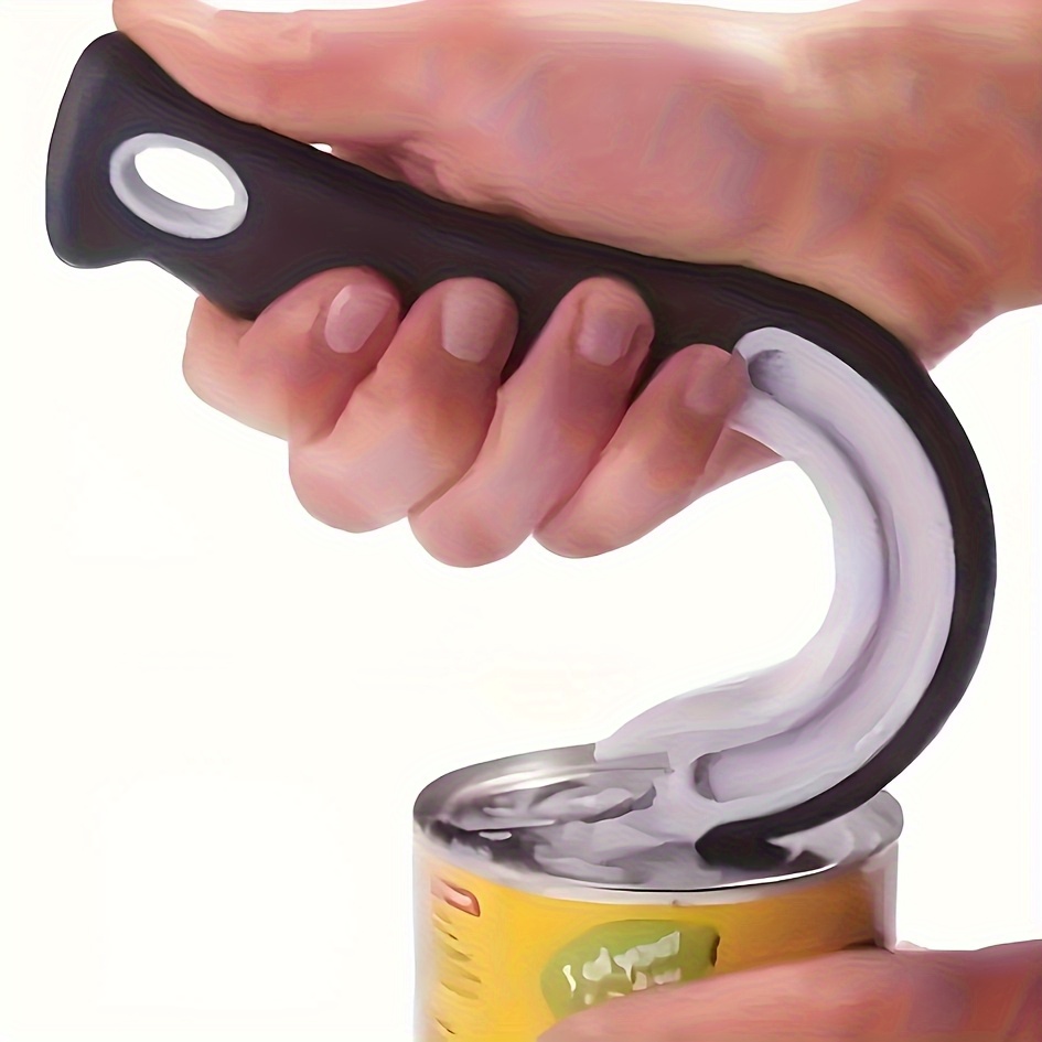 Easy-Grip Ergonomic Can Opener with Durable ABS Handle - Manual Kitchen Tool for Home, RV & Elderly Use, Safe Non-Slip Design, Ideal Christmas Gift for Everyone