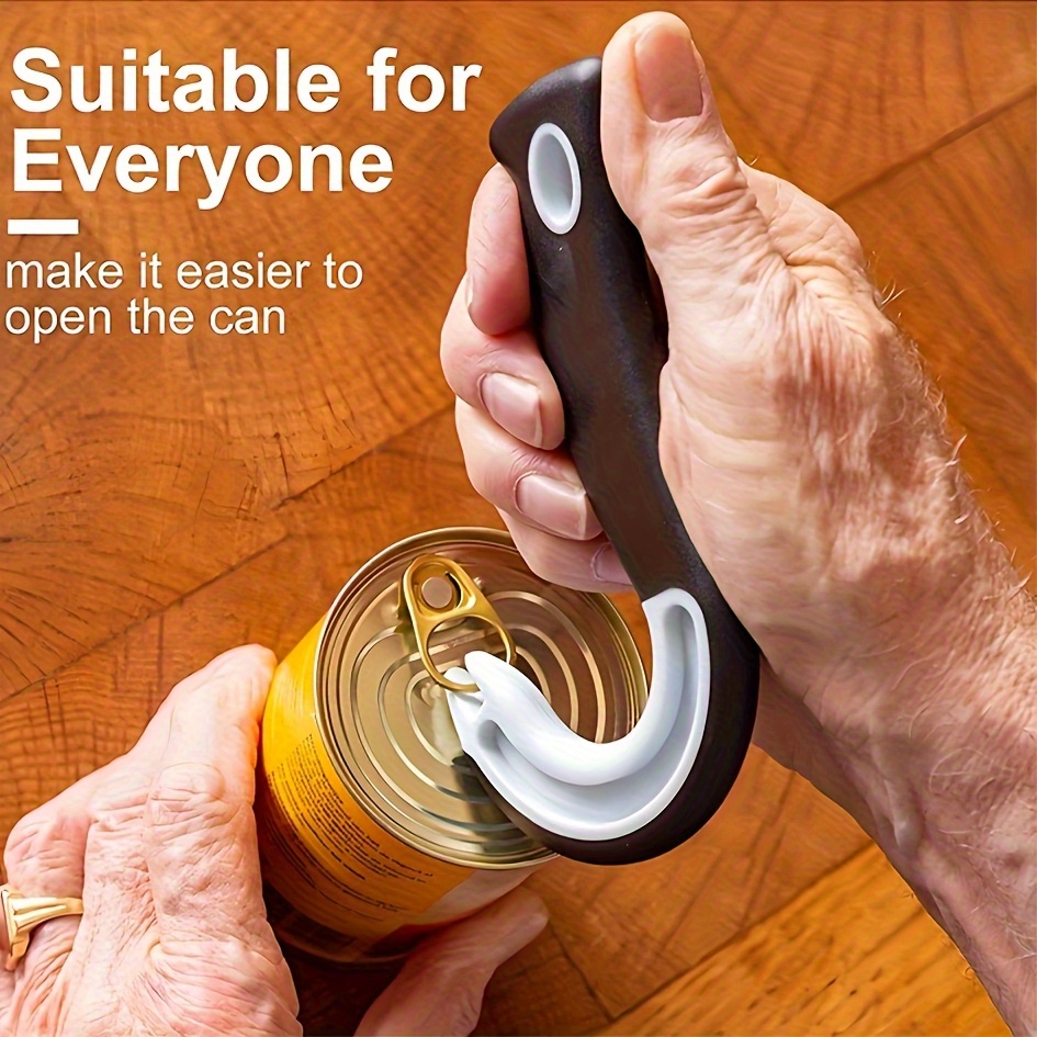 Easy-Grip Ergonomic Can Opener with Durable ABS Handle - Manual Kitchen Tool for Home, RV & Elderly Use, Safe Non-Slip Design, Ideal Christmas Gift for Everyone