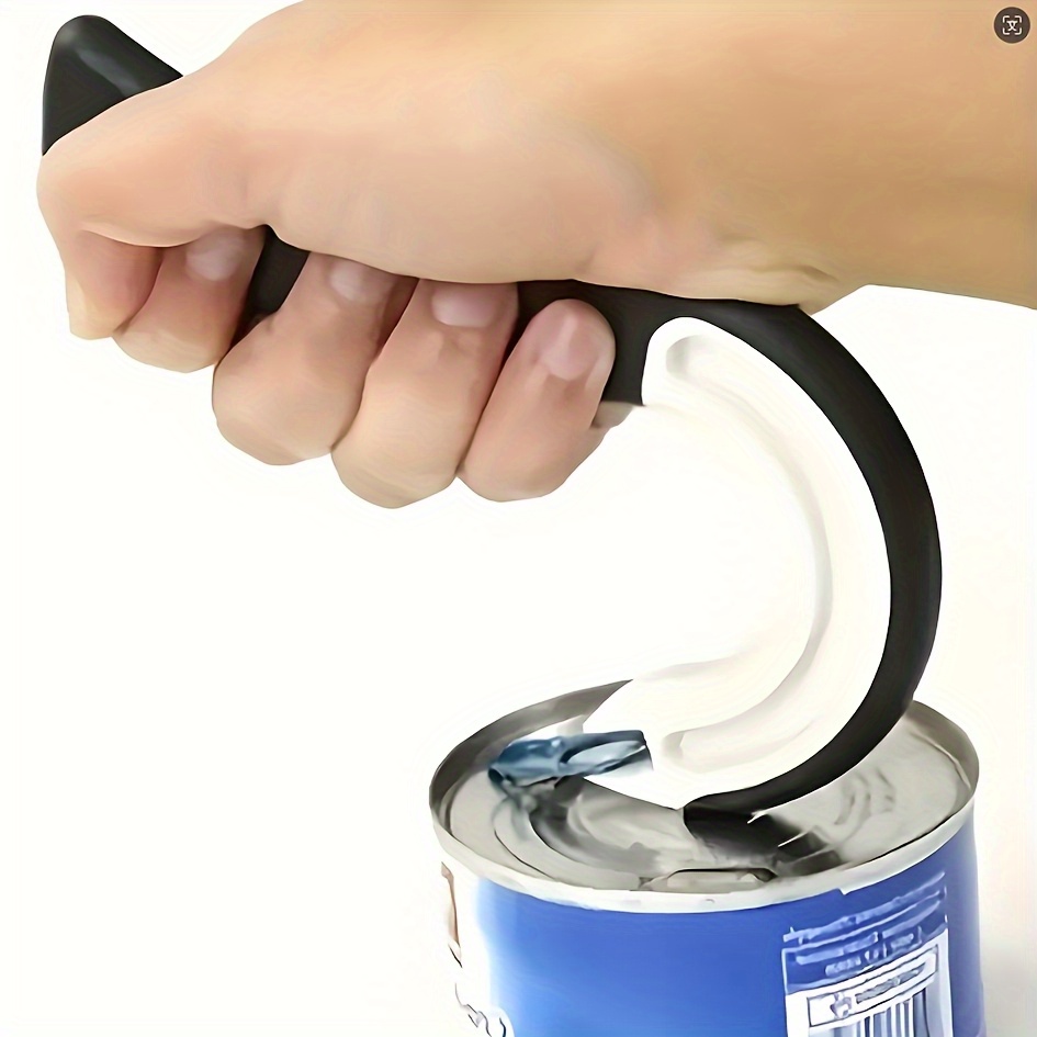 Easy-Grip Ergonomic Can Opener with Durable ABS Handle - Manual Kitchen Tool for Home, RV & Elderly Use, Safe Non-Slip Design, Ideal Christmas Gift for Everyone