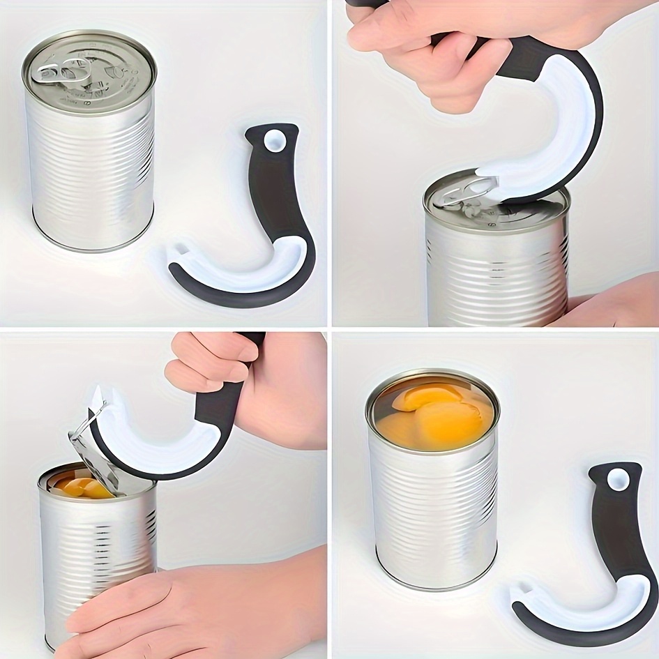 Easy-Grip Ergonomic Can Opener with Durable ABS Handle - Manual Kitchen Tool for Home, RV & Elderly Use, Safe Non-Slip Design, Ideal Christmas Gift for Everyone