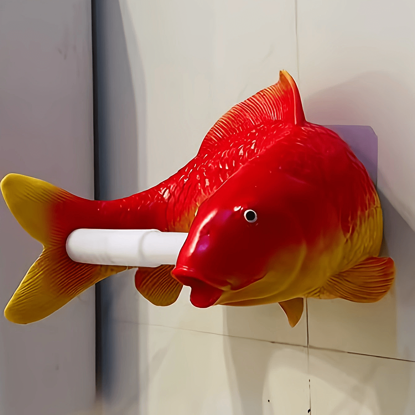 1pc red koi fish tissue holder wall mounted realistic 3d - Temu