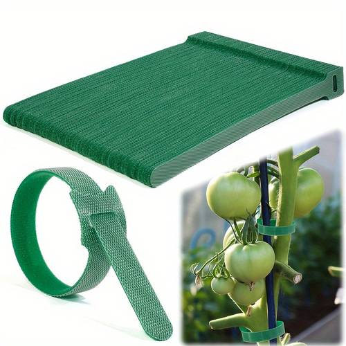 100 200pcs reusable 6 inch non slip nylon with adjustable closure durable plant support plant supportsgreen for climbing plants support gardening applications garden maintenance tool secure plant support