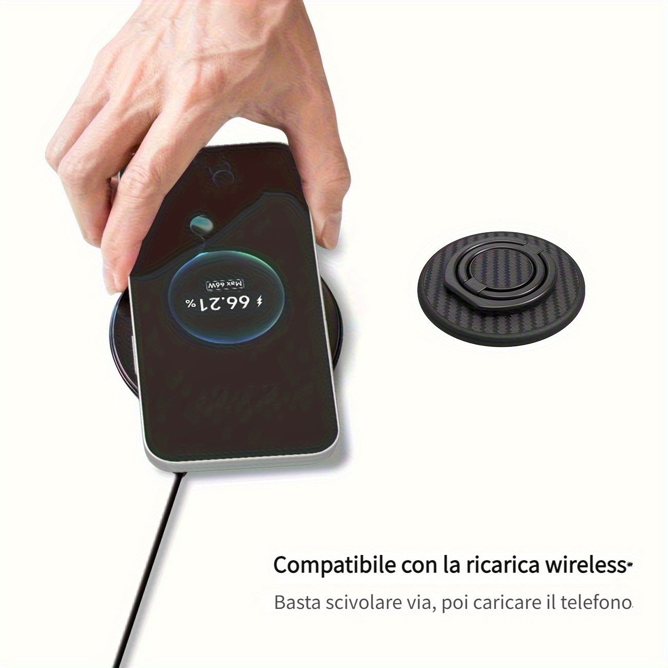 Holder Tablet Adesivo Supporto Anello Girevole 360&deg; Per Cellulare - Adesivo Universale, Regolabile, Ideale Per Videochiamate Accessorio Moda Telefono