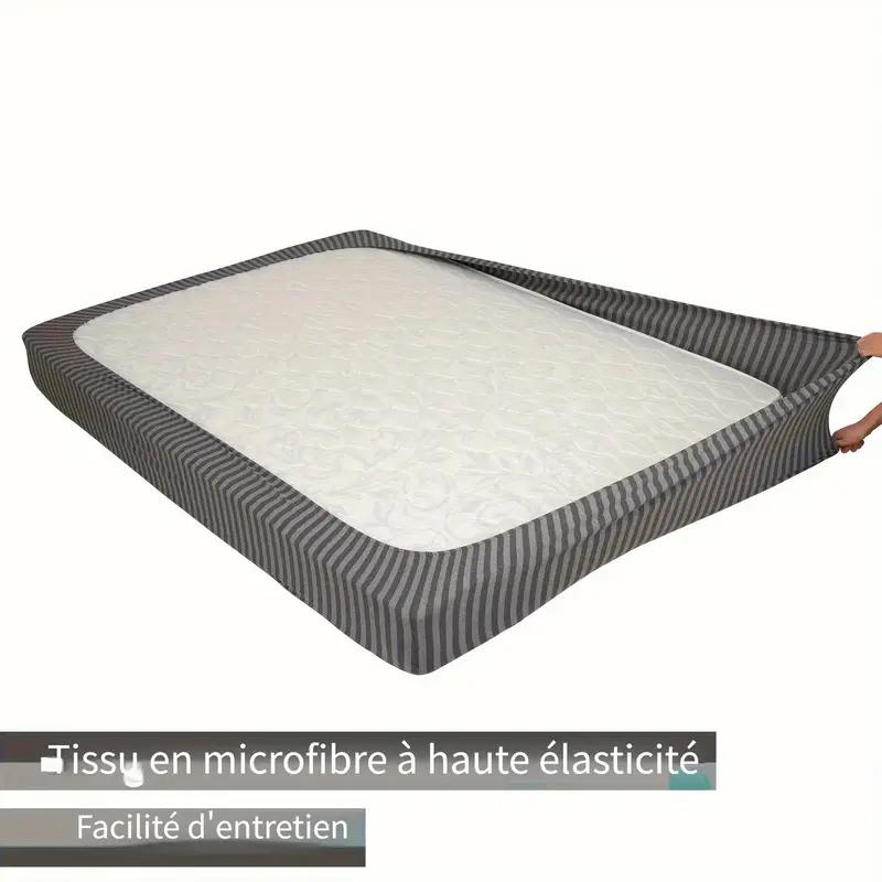 Housse Enveloppante En Jersey Extensible Ultra Douce Pour Très Grand Lit Et Cal King - Alternative Parfaite à La Jupe De Lit, Blanc Infroissable