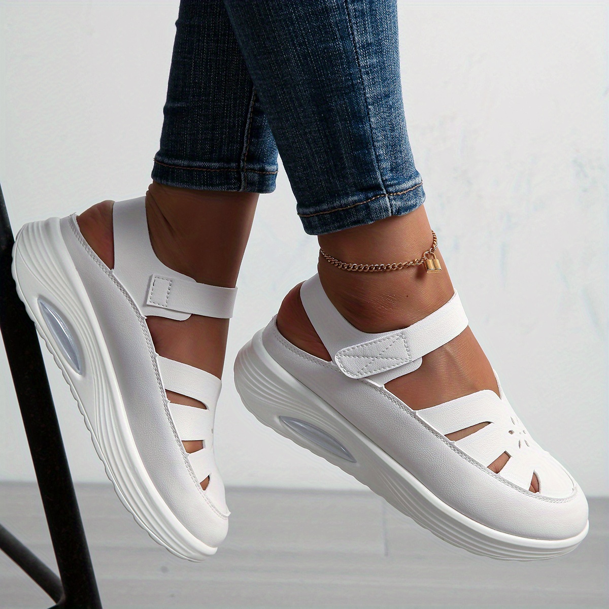 sandali estivi donna punta chiusa e spessa imbottita Temu Italy