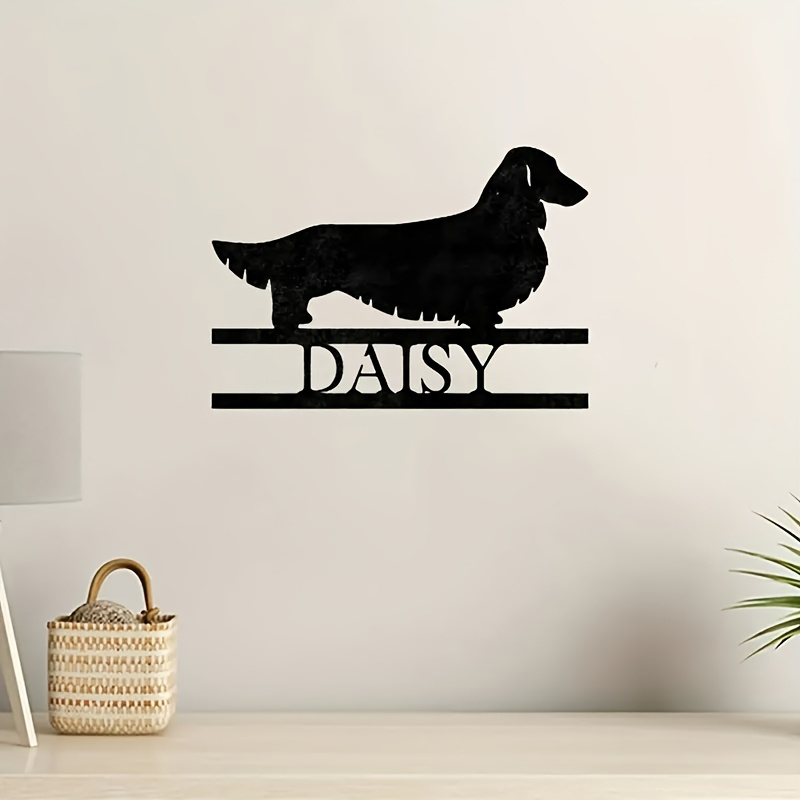TEMU Customizable German Dachshund Metal Wall Art Sign â Personalized Indoor/outdoor Decor, Perfect For Home Entrance Or Holiday Gifts (christmas),