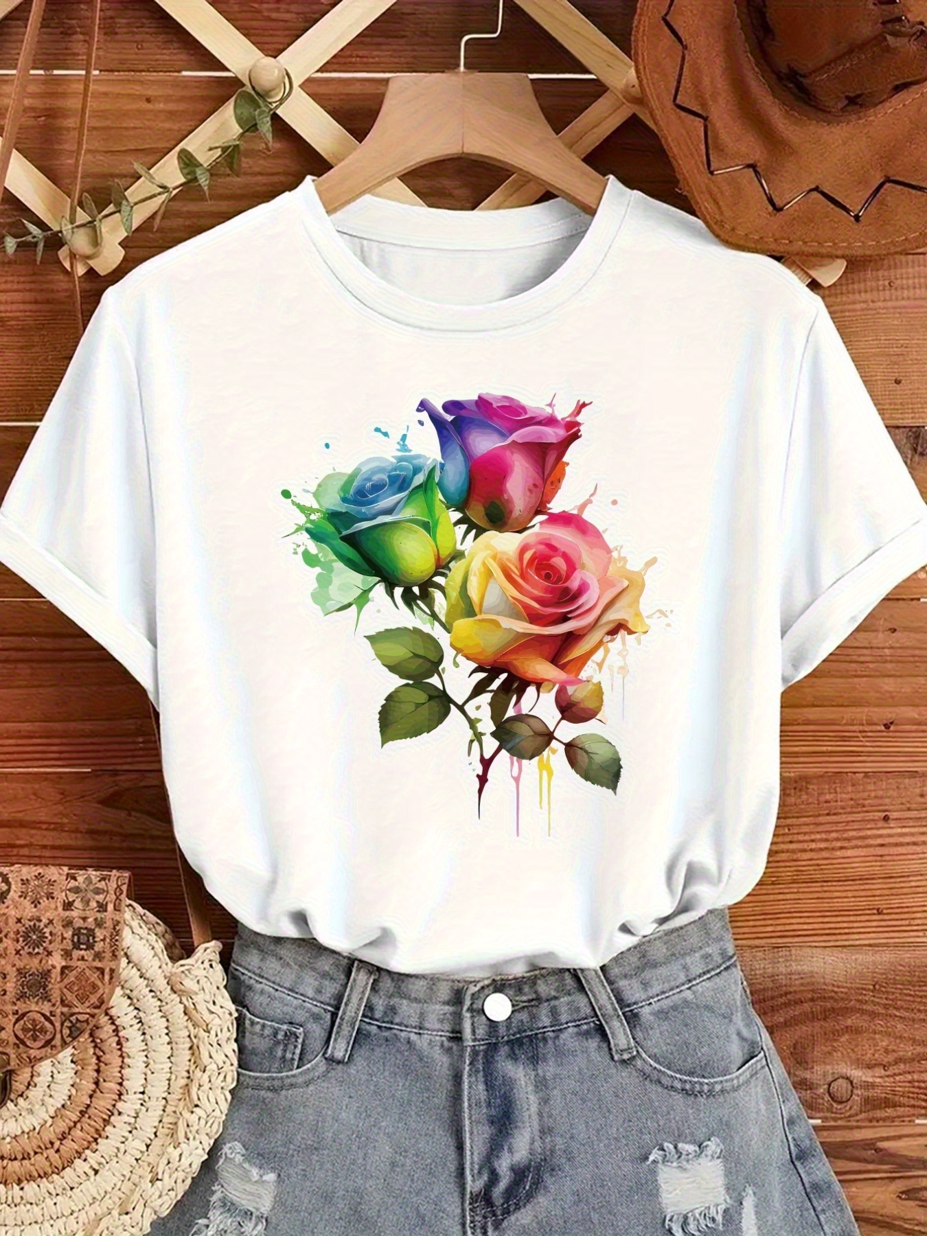 rose shirts for women sold on Temu United States