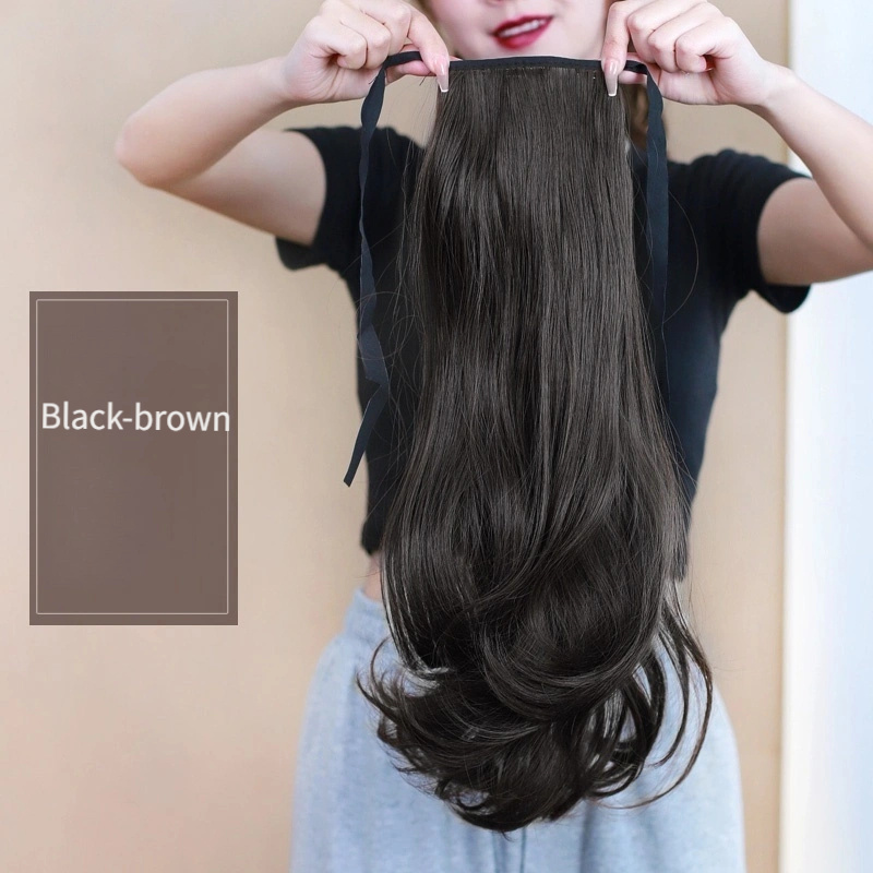 TEMU 16 Pollici per Donne, Capelli Lunghi Ricci, Fascia con Fiori di Pero, Grandi, Realistica Media Lunga o Corta