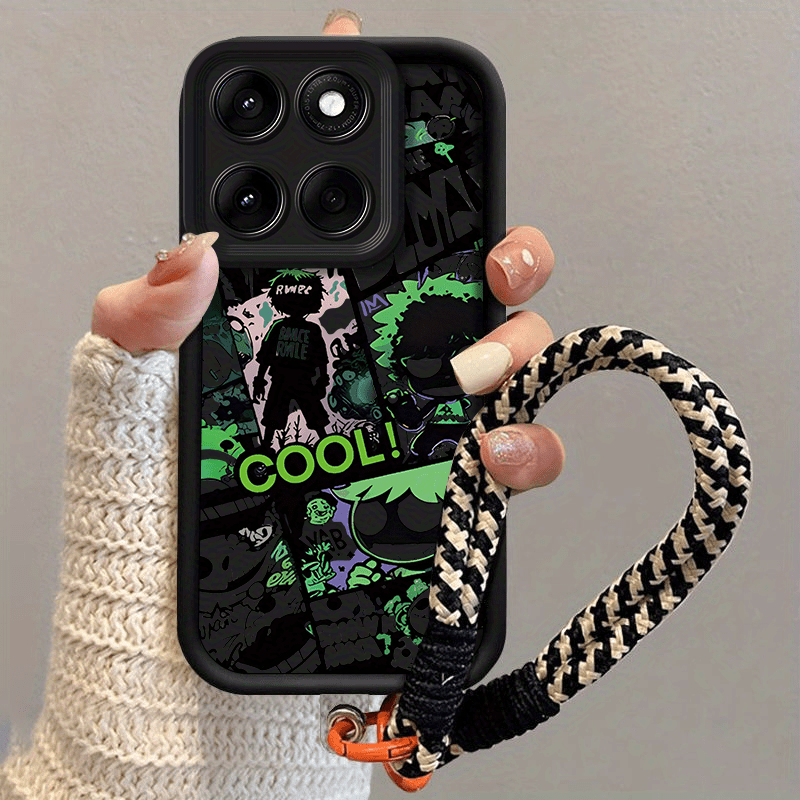 TEMU Phone Case - Trendy Cartoon Phone Covers For The For Moto G15, Featuring Lanyard Designs Suitable For Everyone. High-quality Tpu Cases Come With