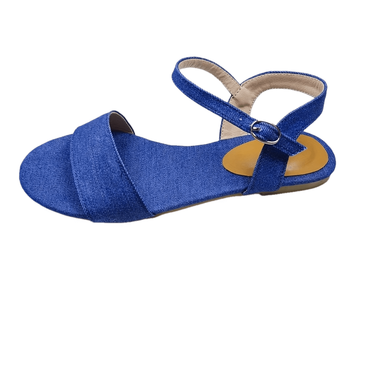 womens casual summer sandals royal blue open toe slip flat Temu
