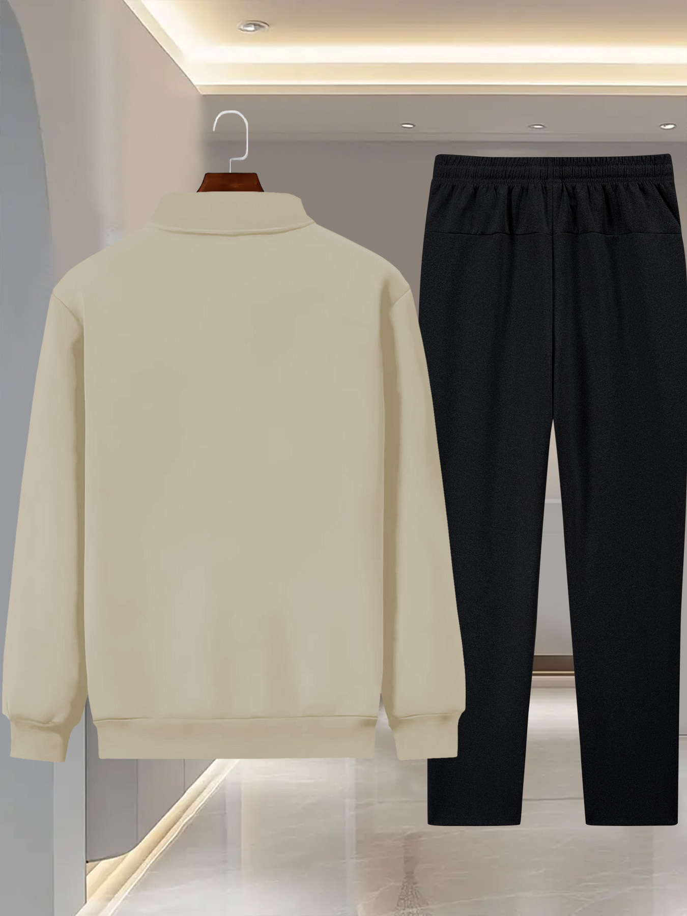 Heren Trendy Golf Patroon Jas en Broek Set