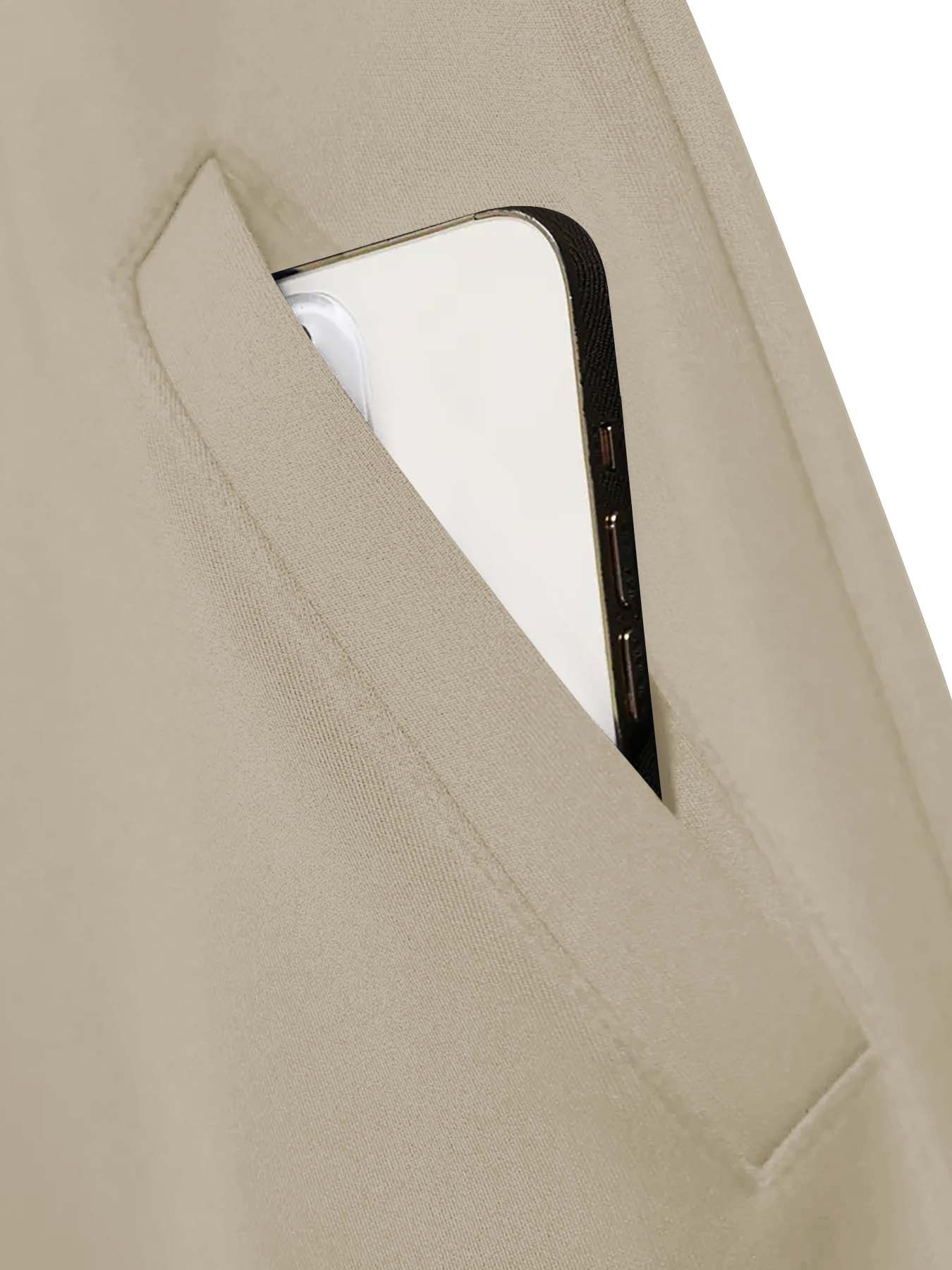 Heren Trendy Golf Patroon Jas en Broek Set - Casual Business Baseball Pak met Opstaande Kraag, Lange Mouwen, Rits, Licht Stretch Materiaal, Herfst/Winter Collectie, Golf Accessoires