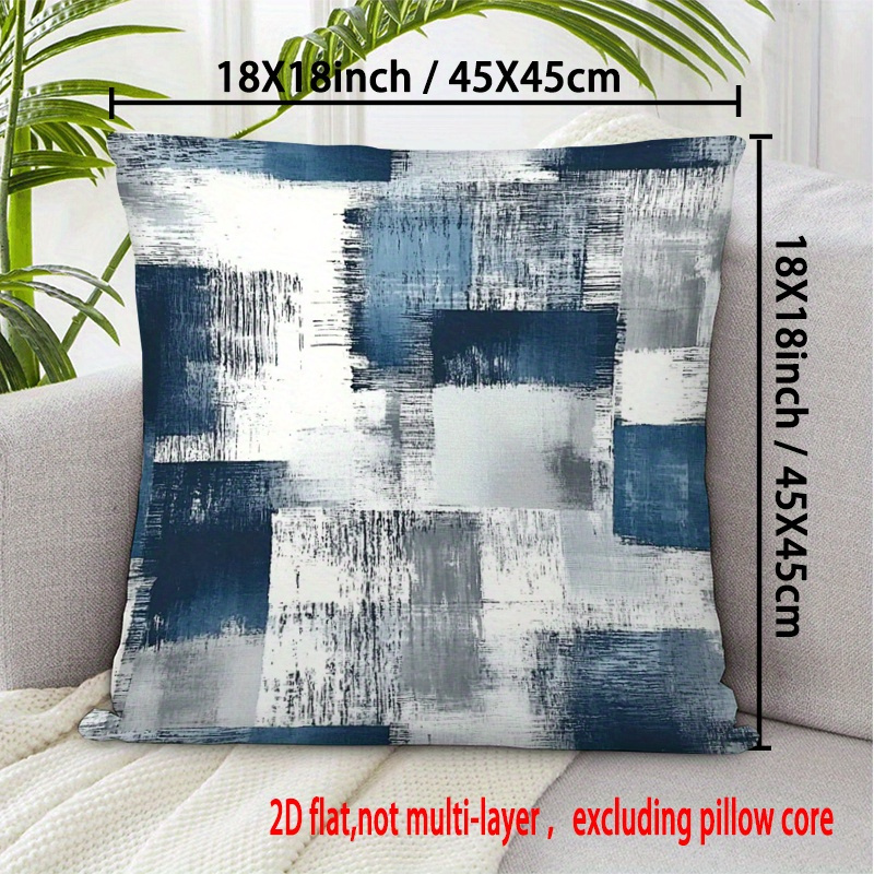 TEMU 2d Flat Print Pillow Cover Abstract Painting And Style Throw Pillow Cases 18x18 Inch (45x45 Cm)/20x20 Inch (50x50 Cm)/24x24 Inch (60x60 Cm)