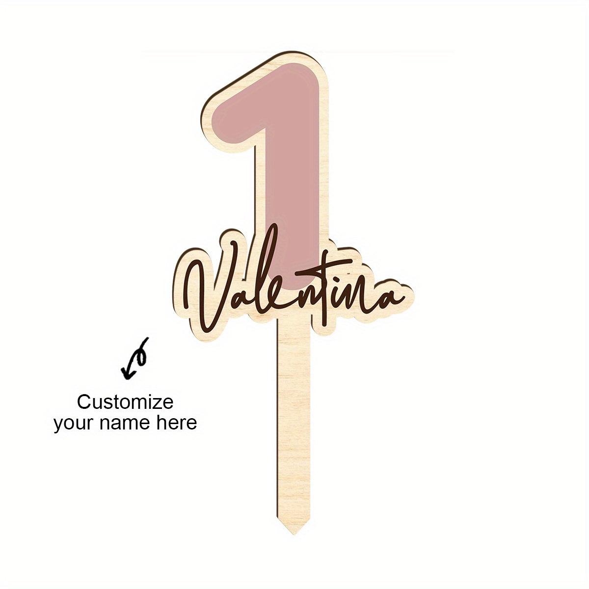Image of Personalized Wooden Number & Name Plaque - Custom Sign With , Wood Table Decor For Desk, Ideal Gift For & (for Number 1, 2, 3, 4, 5, 6, 7, 8, 9, 0)