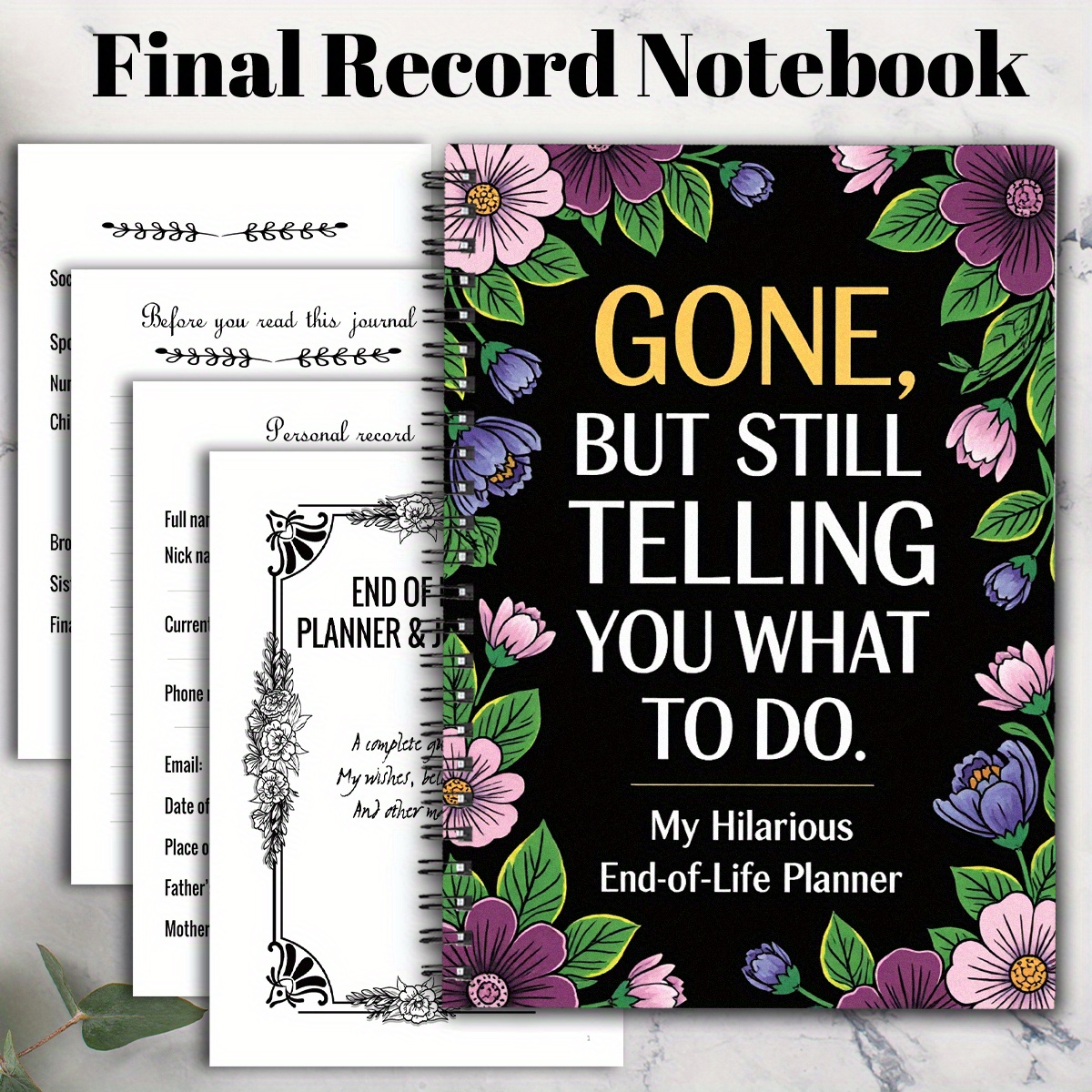TEMU 1 Book Planning Notebook Suitable For Will Preparation, & With Calendar - Durable Paper Journal For Will Testament, Memory Recording, Adult (no
