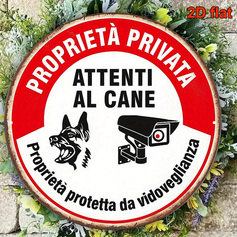 TEMU Piatto 2D, Cartello di Vintage - Privata, l', Attenzione Cane, Targa in Legno - Decorazione Vintage e - per Casa, Ufficio, Garage, Giardino,