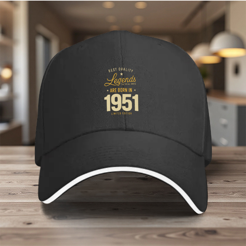E-shop 1 Stück 1951 Edition Verstellbare Snapback Cap - Unisex Vintage Logo Baseballmütze für Männer & Frauen, Leichtgewicht für alle Jahreszeiten,