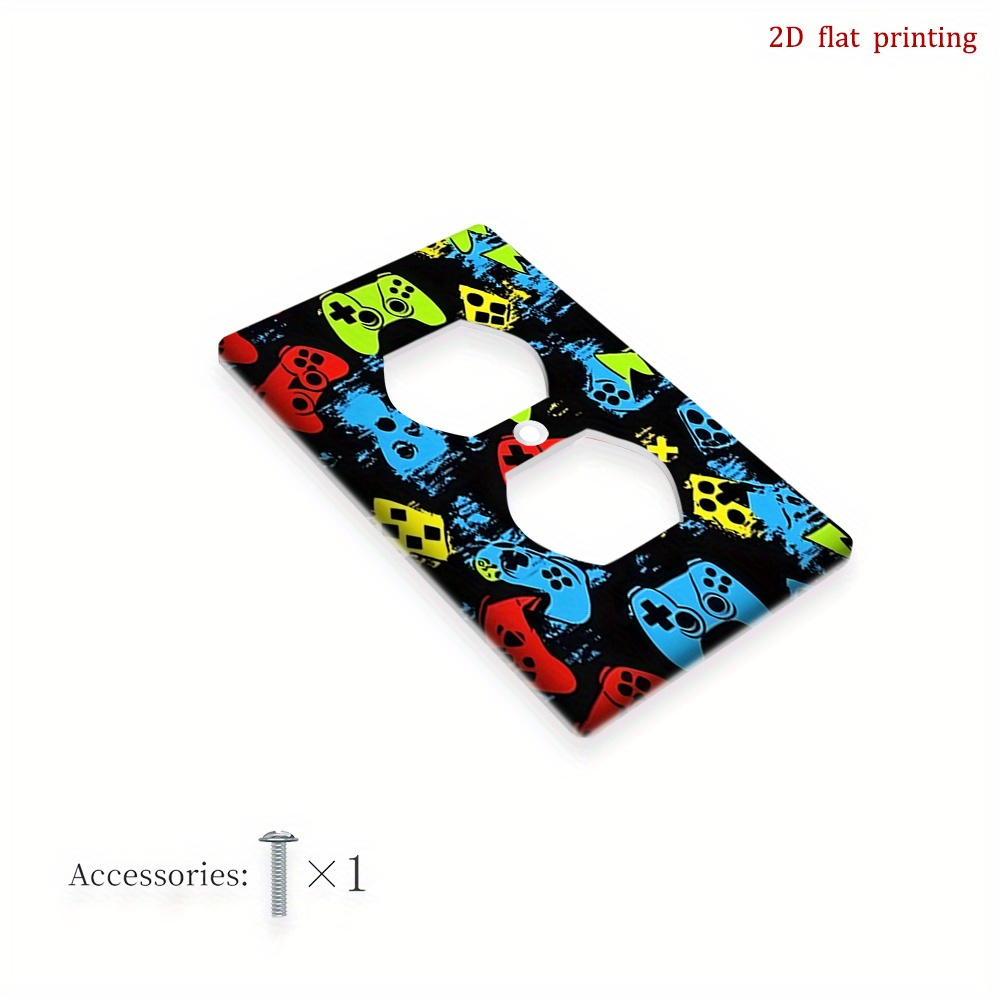 TEMU 1 pièce Cache-interrupteur plat 2D avec impression " Let Go", plaque murale décorative fonctionnelle avec un beau motif pour chambre, cuisine et
