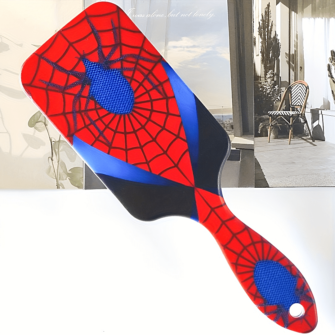 TEMU Blauwe Spin Luchtkussen Kam, Hoofdhuid Massage Kam, Anti-Statisch, Comfortabele Grip Haarborstel, Duurzame ABS Handvat Kam, Nylon Borstelharen,