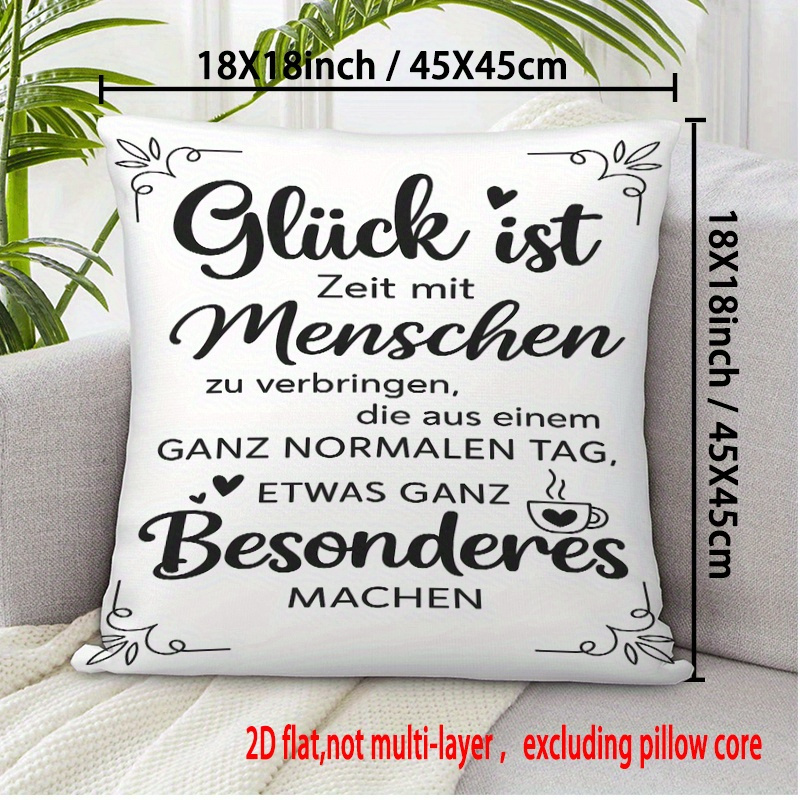 Image of Vintage Printed Throw Pillow Cover Suitable For - 20x20 Inch (50x50cm) & 24x24 Inch (60x60cm), Machine Washable Zipper Closure, Birthday Gift (no Insert Included), 2d Flat