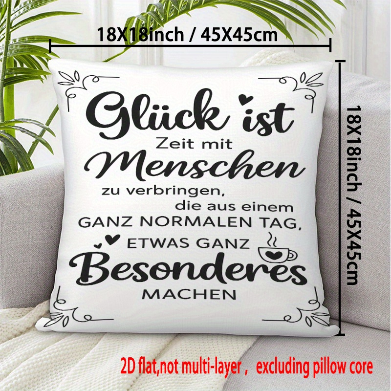 TEMU 2D Flat - 18X18 Zoll (45X45 cm) Kissenbezüge mit 2D Flat Print, , um und Freude in Ihr zu bringen. Ein aufmerksames Geschenk für besondere