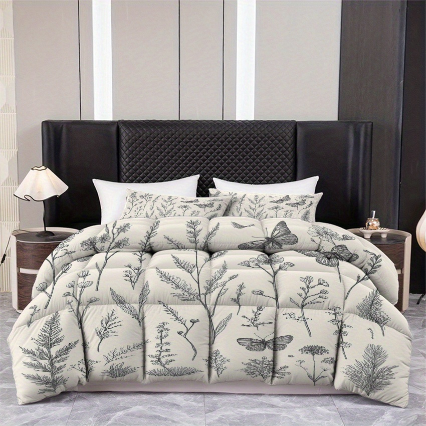 TEMU 3pcs Bedding (1 Comforter And 2 Pillowcases) Suitable For , Featuring A Soft, Warm, Hypoallergenic Design That Resists Wrinkles And Fading. Easy