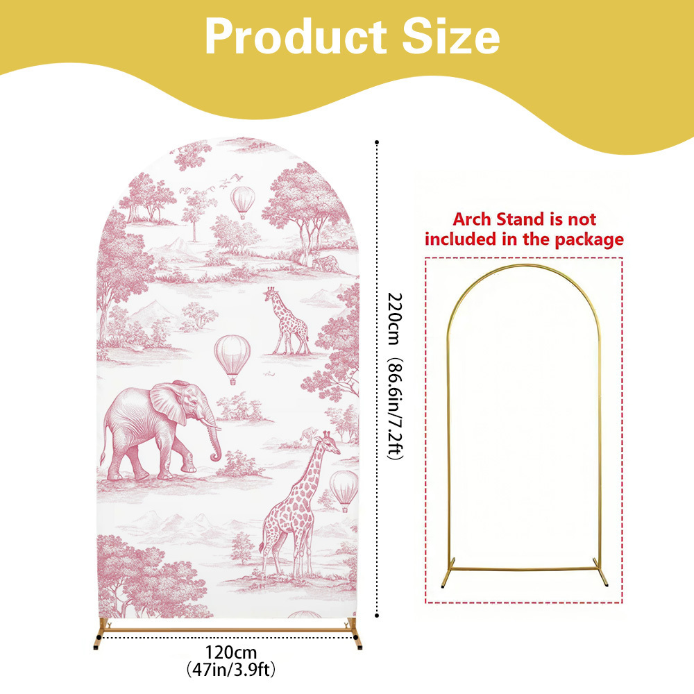 TEMU 2d Flat, 2d Flat - 2d Flat, 2d Flat - 1pc A Flat 2d Arch Backdrop Made Of Polyester Featuring A Design, Suitable For Bridal Events, Birthday