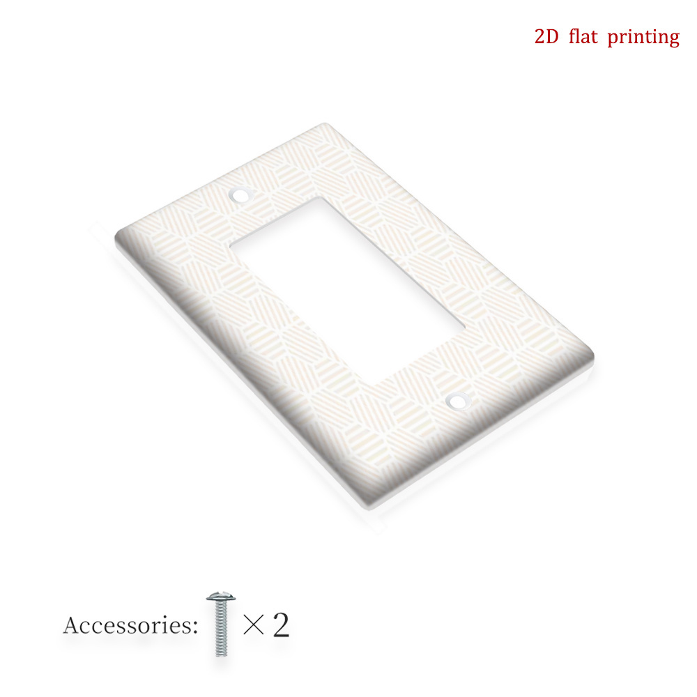 TEMU 1 pièce Plaque Murale Décorative à Motif Hexagonal et Rayures, Plaque Murale avec Couvercle pour Interrupteur et Prise, Décoration pour Cuisine,