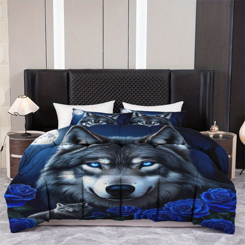 TEMU 3pcs Set (1 Comforter And 2 Pillowcases) Suitable For , Featuring A Soft, Warm, Hypoallergenic Design That Resists Wrinkles And Fading. This
