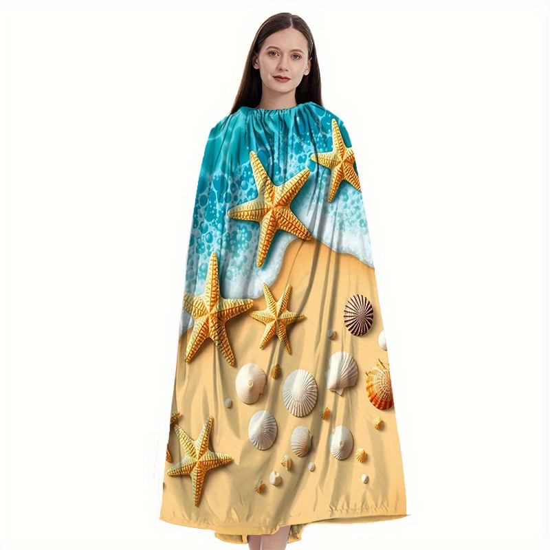 TEMU 1pc Couverture de Change Portable à Séchage Rapide, Couverture de Plage Ajustable Épaisse pour Chambre, Manteau de Plage Anti-Lumière, Robe