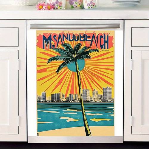 2d flat 2d flat 2 of indoor rectangular dishwasher decor featuring scenery for kitchen and home as well as a magnet for dishwasher and refrigerator