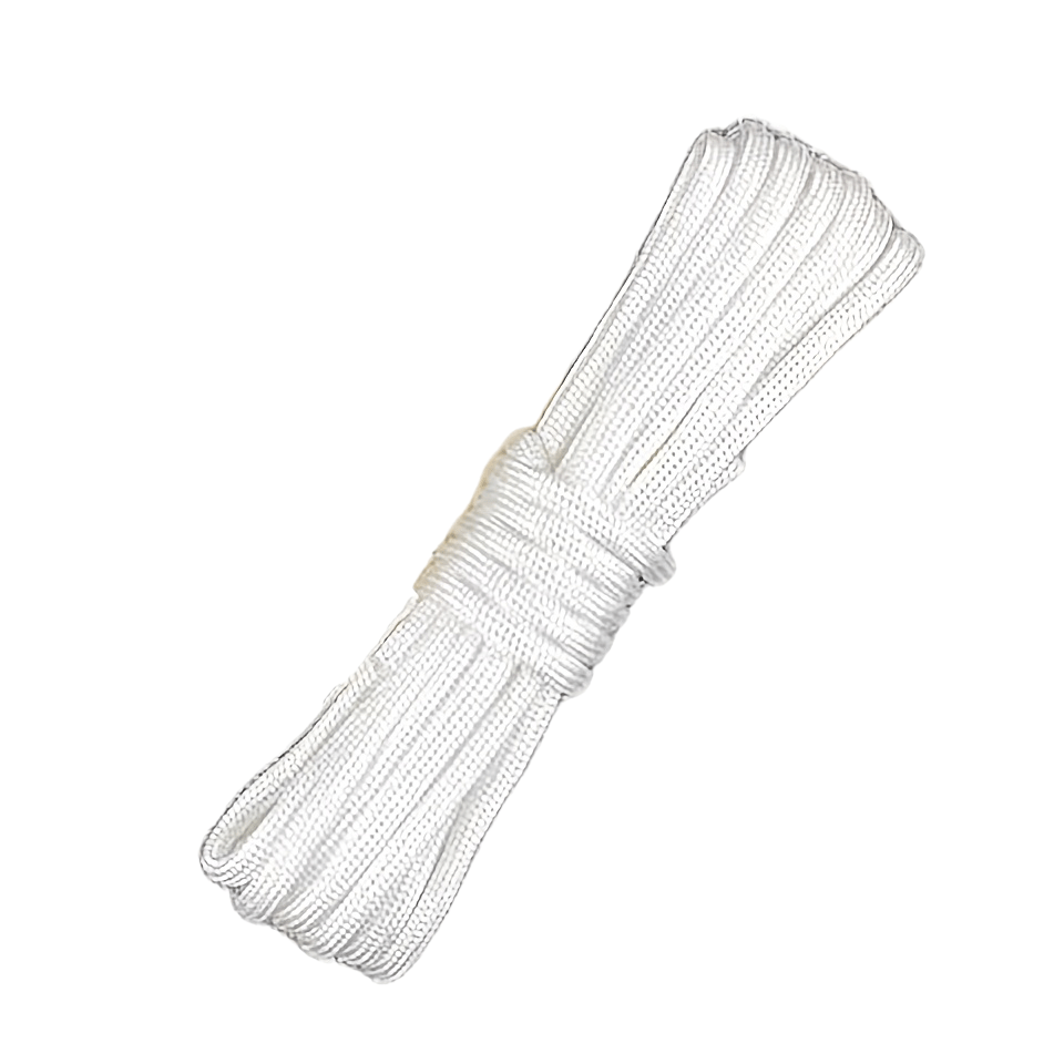 TEMU 1pc 25ft 4mm 7-strand Polyester Paracord, Hand-woven Rope For Outdoor Emergency Use, Tent Rope, Diy Braided Paracord