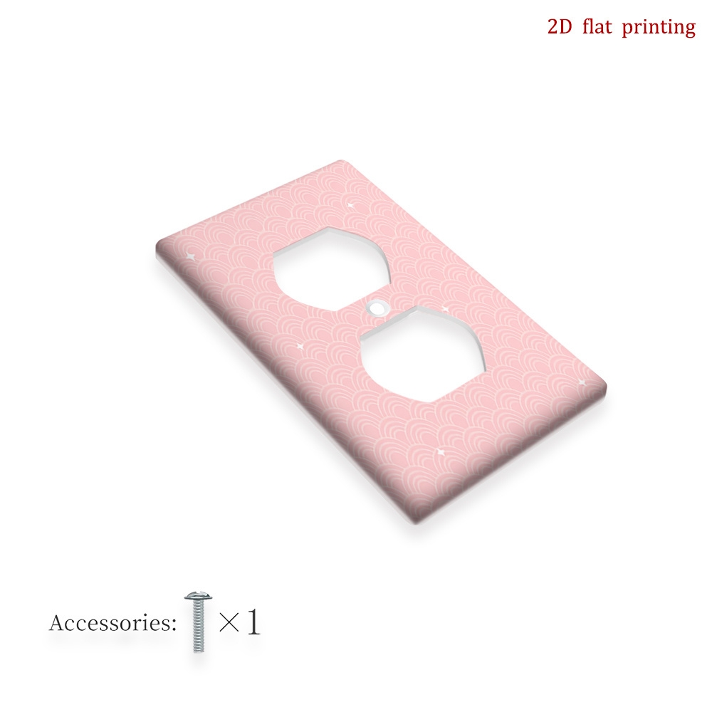 TEMU 1pc 1pcs Switch Plate - Flat Print Decorative Wall Cover Compatible For Light Switches & Outlets, Install Non-electrical Panel For Home,, Room