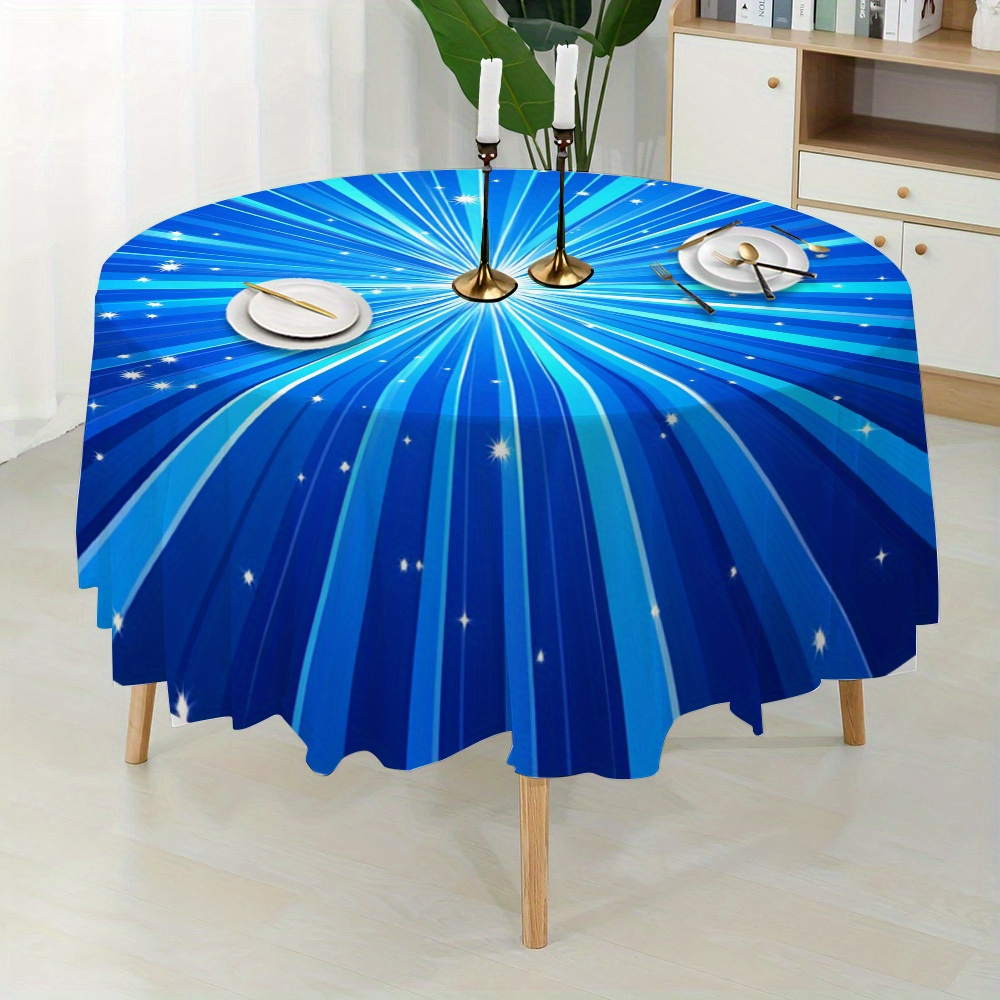 TEMU 1pc Starburst Round Tablecloth Design For Round Dining Table Use, Ideal For Meals | Appearance