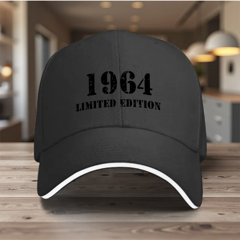 TEMU 1 Item, Adjustable Sandwich Baseball Cap Related To "black", Lightweight Printed Women's Hat, "black" Men's Hat, Ideal Gift For Weddings,