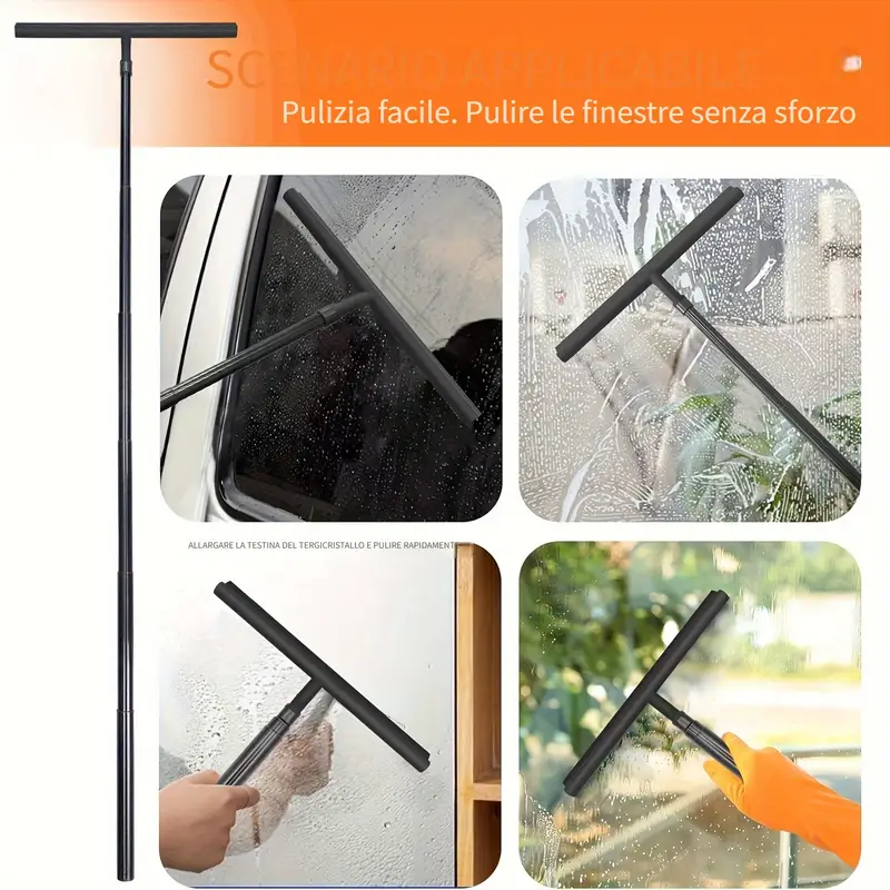 IULONEE Spatole Con Asta Telescopica Tergivetro Finestre Tergivetro - Foto 5
