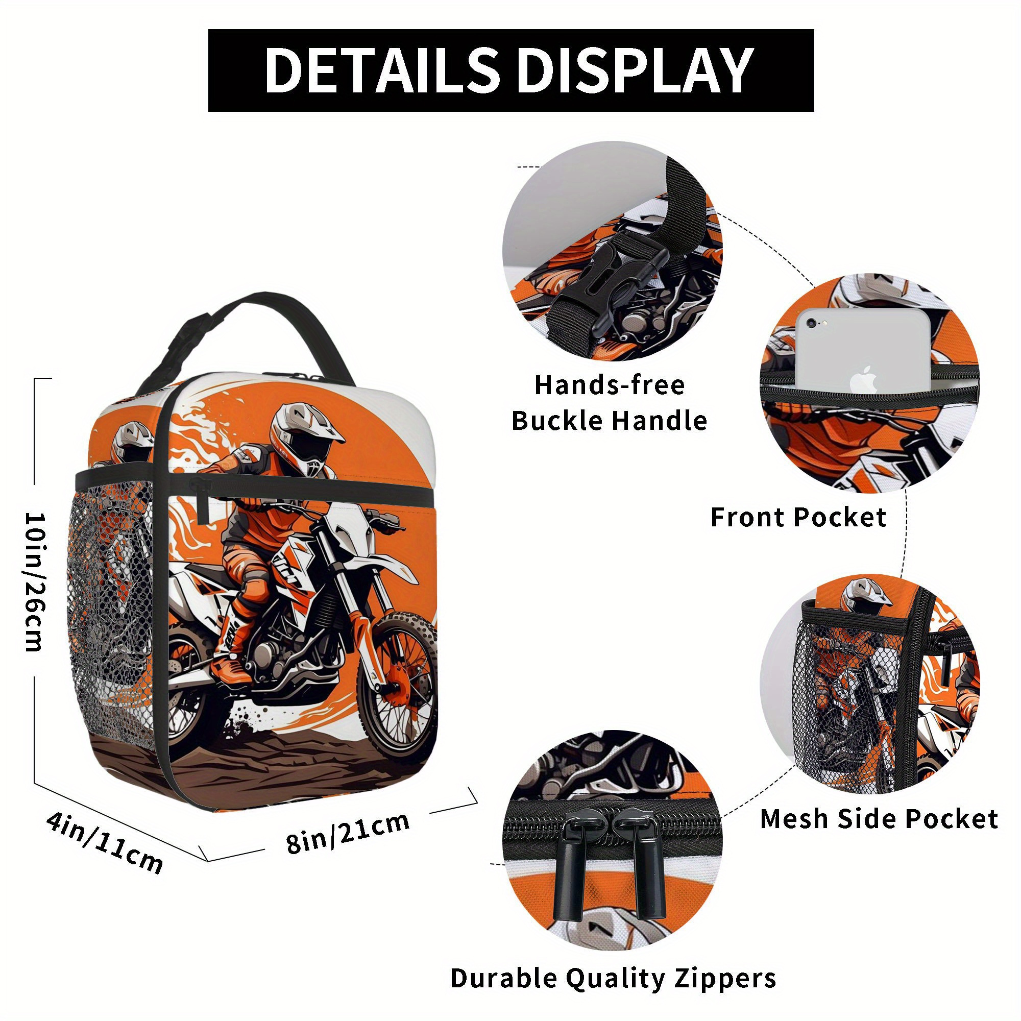 TEMU 1pc, A Motorcycle Rider In Motion. A Printed Thermal Is Insulated And Not For Food Contact, Ideal For Home, Restaurants, Offices, And Is A