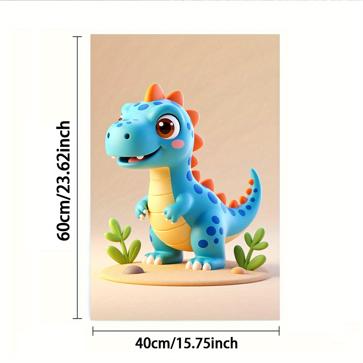 TEMU 1pc Or 2pcs, Towel, Single-sided Print, Rectangular 40×60cm, Cartoon Dinosaur 2d Pattern, Soft, Comfortable, Durable, , Suitable For Bathroom,